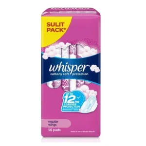 Whisper Cottony Wing Sanitary Napkins (16s)