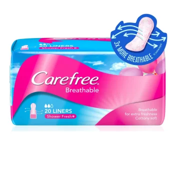 Carefree Breathable Panty Liners Flats 20s