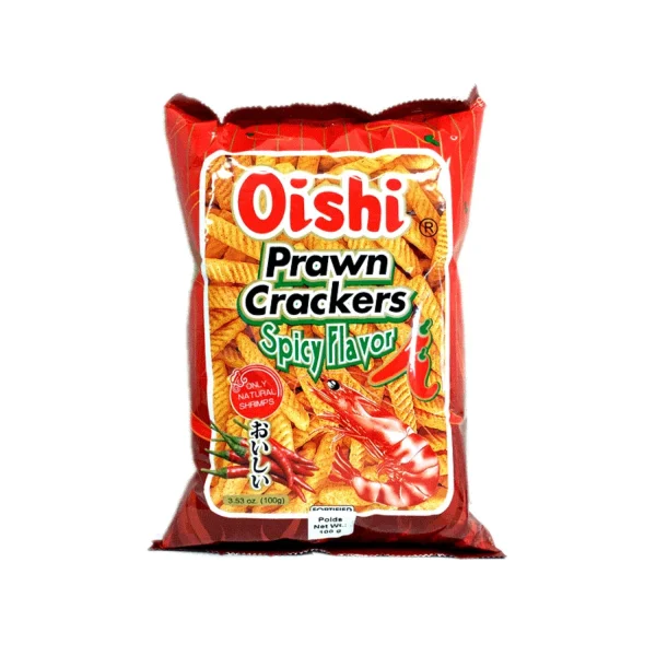 OISHI PRAWN CRACKERS SPICY 100g